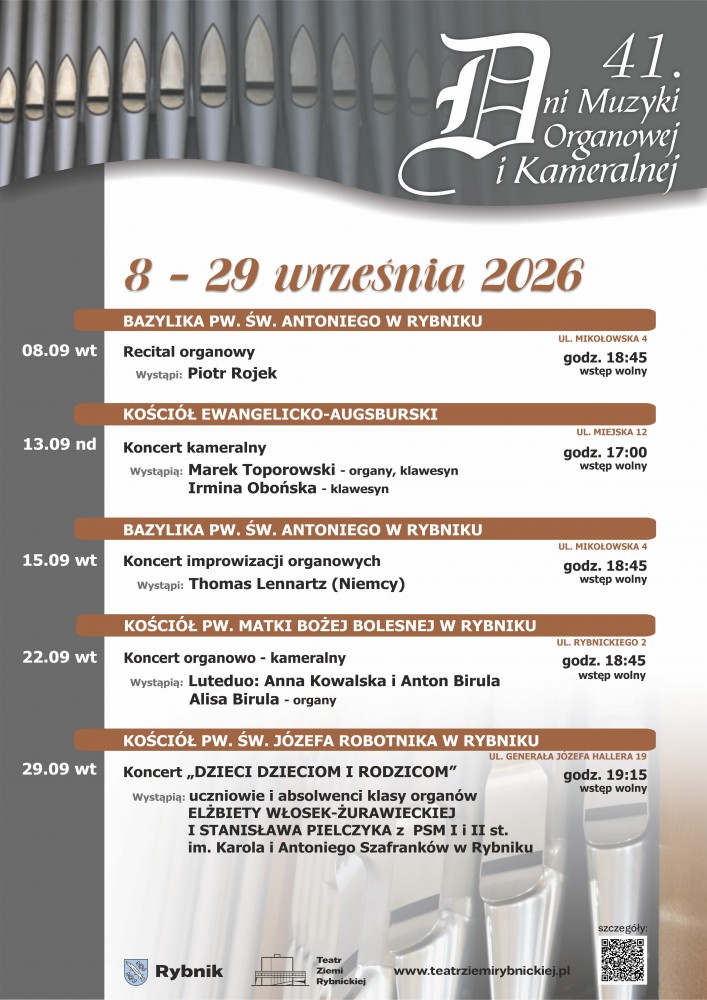 41. Dni Muzyki Organowej i Kameralnej w Rybniku 