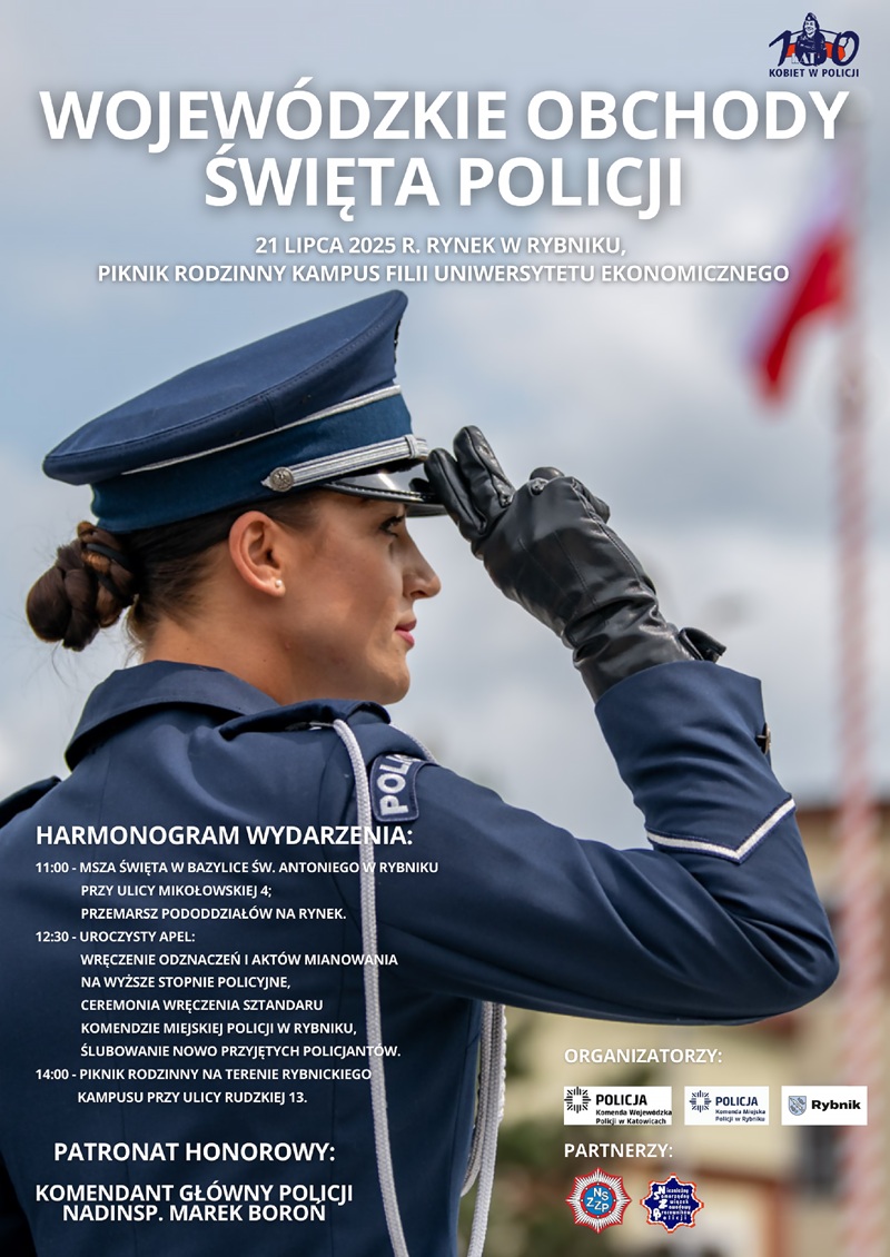 Wojewódzkie obchody Święta Policji 2025 w Rybniku – zapraszamy na kampus!